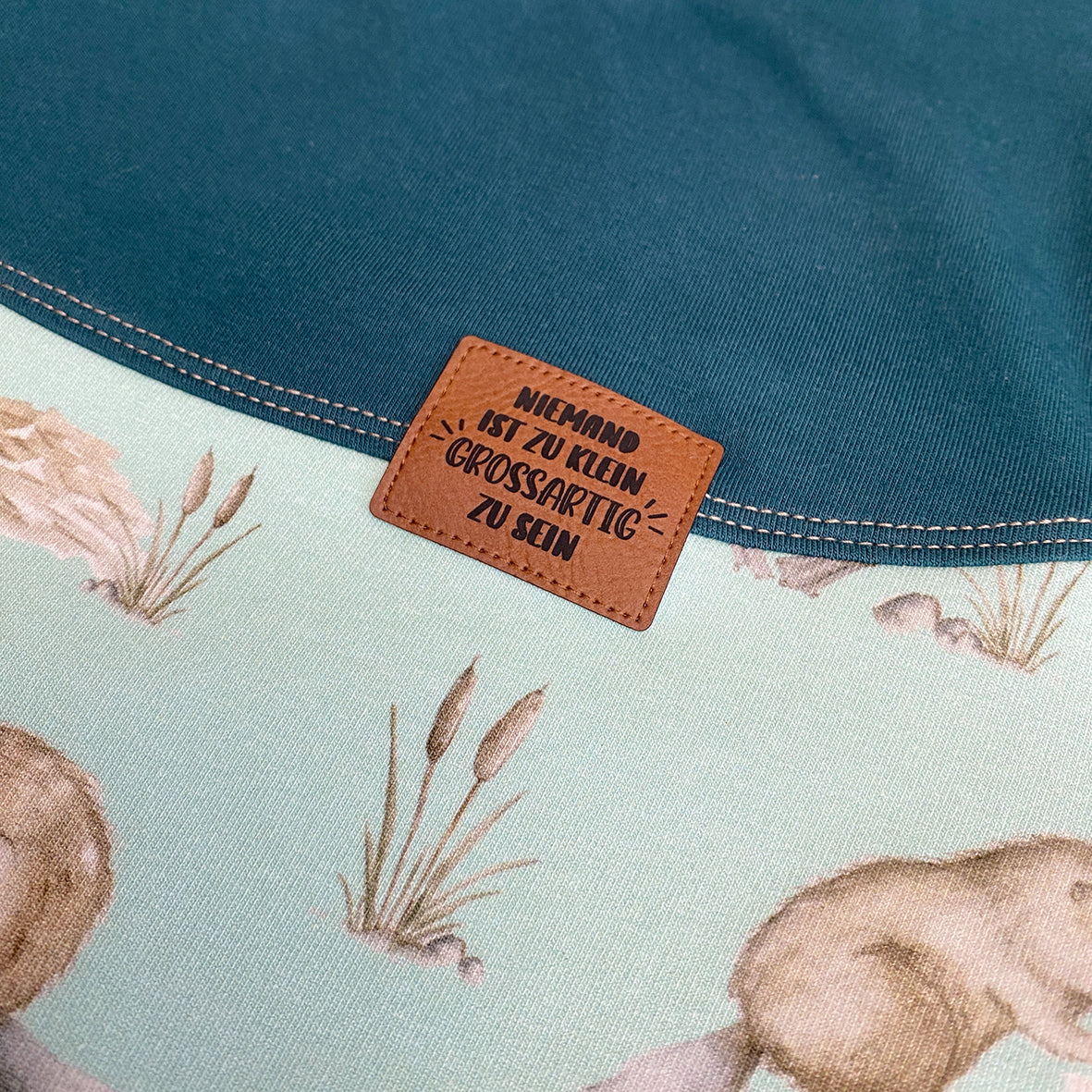 Kunstlederlabel - Niemand ist zu klein, grossartig zu sein