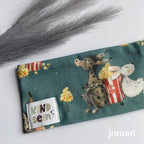 Übergangs-Stirnband aus Jersey oder French Terry mit Popcorn Esel und Hase für Kinder – handgenäht von jomari