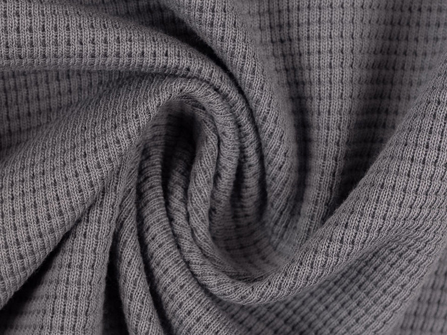 Waffeljersey dunkelgrau