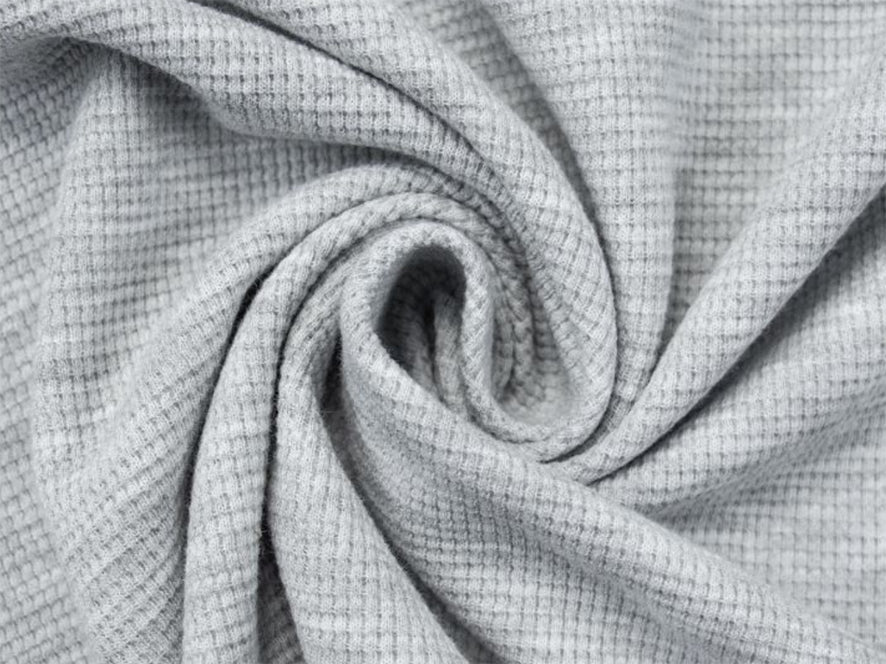 Waffeljersey hellgrau meliert